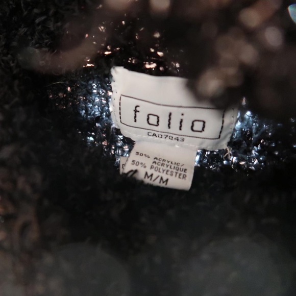 Y2k fuzzy long sleeve knit turtleneck sweater - Picture 3 of 4